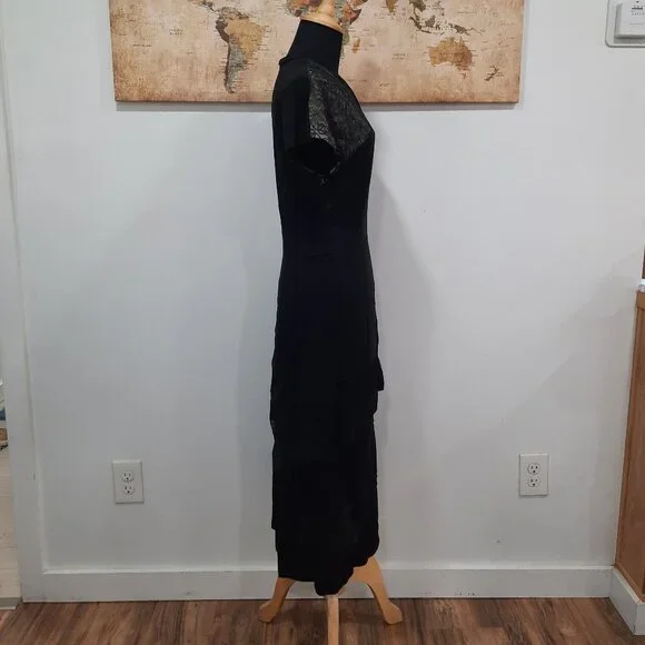 Vtg 40s nylon & lace dress - Picture 3 of 16